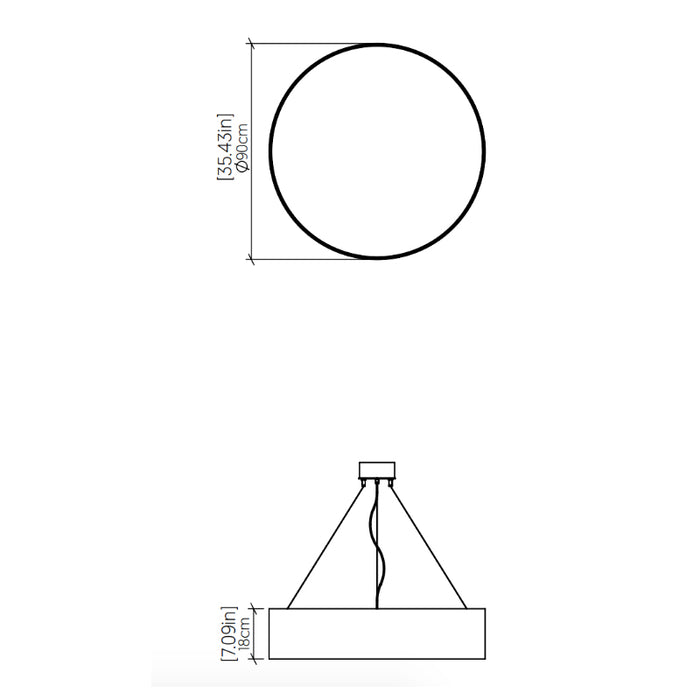 Accord 1040LED Cylindrical 1-lt 35" LED Pendant