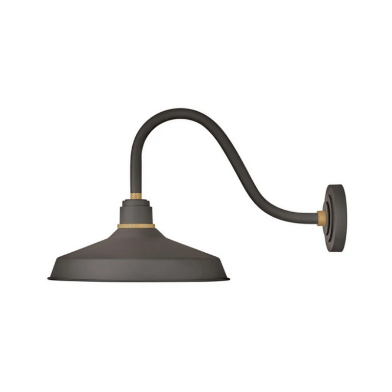 Hinkley 10443 Foundry Classic 1-lt 16" LED Outdoor Gooseneck Barn Light - Museum Bronze