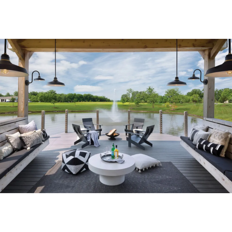 Hinkley 10483 Foundry Classic 1-lt 16" LED Outdoor Convertible Pendant Barn Light