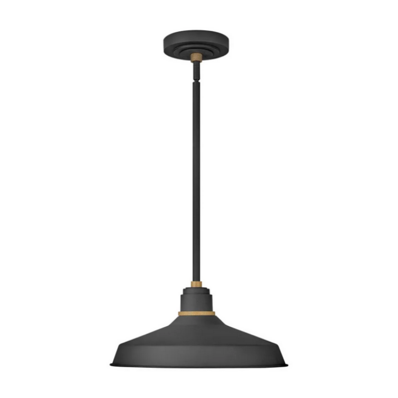 Hinkley 10483 Foundry Classic 1-lt 16" LED Outdoor Convertible Pendant Barn Light
