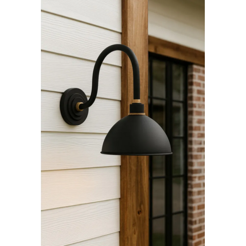 Hinkley 10544 Foundry Dome 1-lt 17" Tall LED Outdoor Gooseneck Barn Light