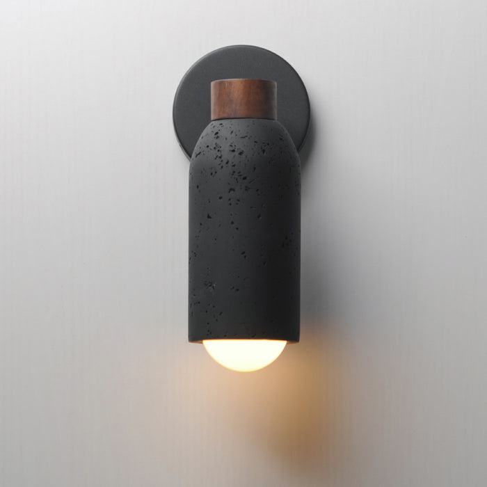 Maxim 10621 Pompeii 1-lt 12" Tall Wall Sconce - Lava / Black