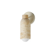Maxim 10621 Pompeii 1-lt 12" Tall Wall Sconce - Travertine / Oyster