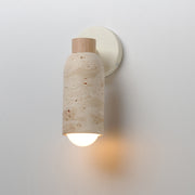 Maxim 10621 Pompeii 1-lt 12" Tall Wall Sconce - Travertine / Oyster