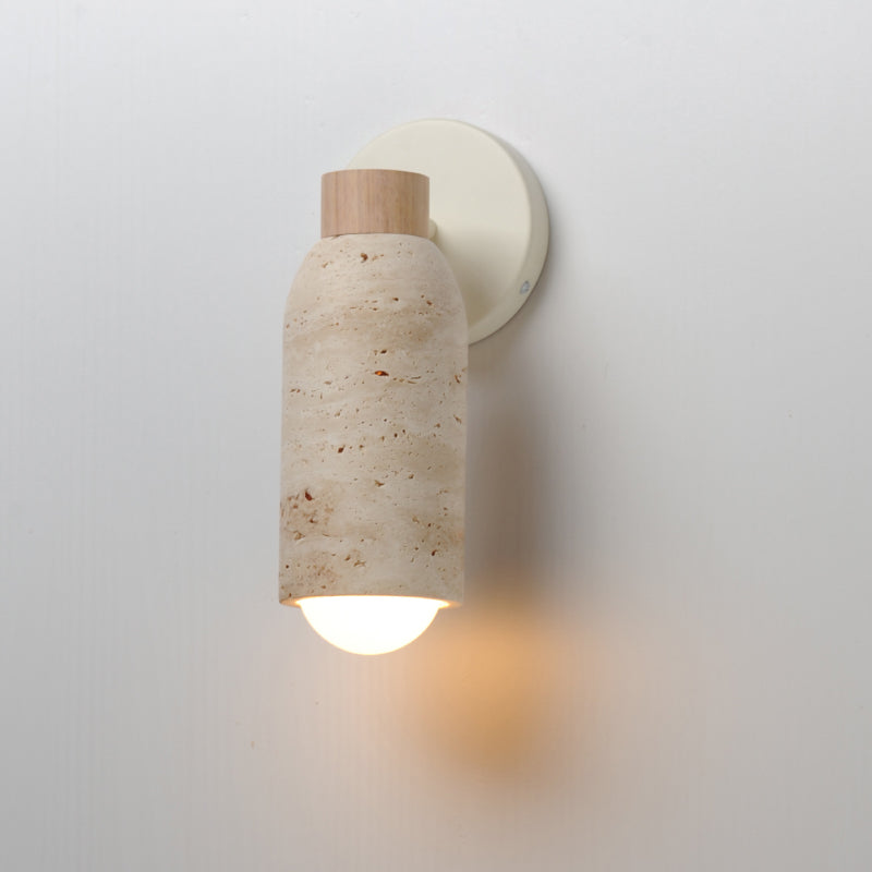 Maxim 10621 Pompeii 1-lt 12" Tall Wall Sconce - Travertine / Oyster