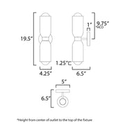 Maxim 10622 Pompeii 2-lt 20" Tall Wall Sconce