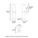 Maxim 10622 Pompeii 2-lt 20" Tall Wall Sconce