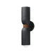 Maxim 10622 Pompeii 2-lt 20" Tall Wall Sconce - Lava / Black