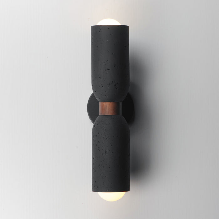 Maxim 10622 Pompeii 2-lt 20" Tall Wall Sconce - Lava / Black