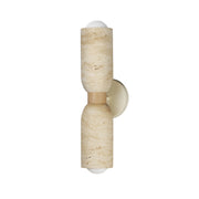 Maxim 10622 Pompeii 2-lt 20" Tall Wall Sconce - Travertine / Oyster