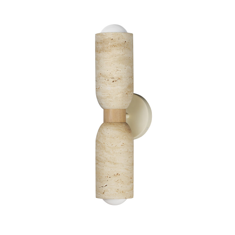 Maxim 10622 Pompeii 2-lt 20" Tall Wall Sconce - Travertine / Oyster
