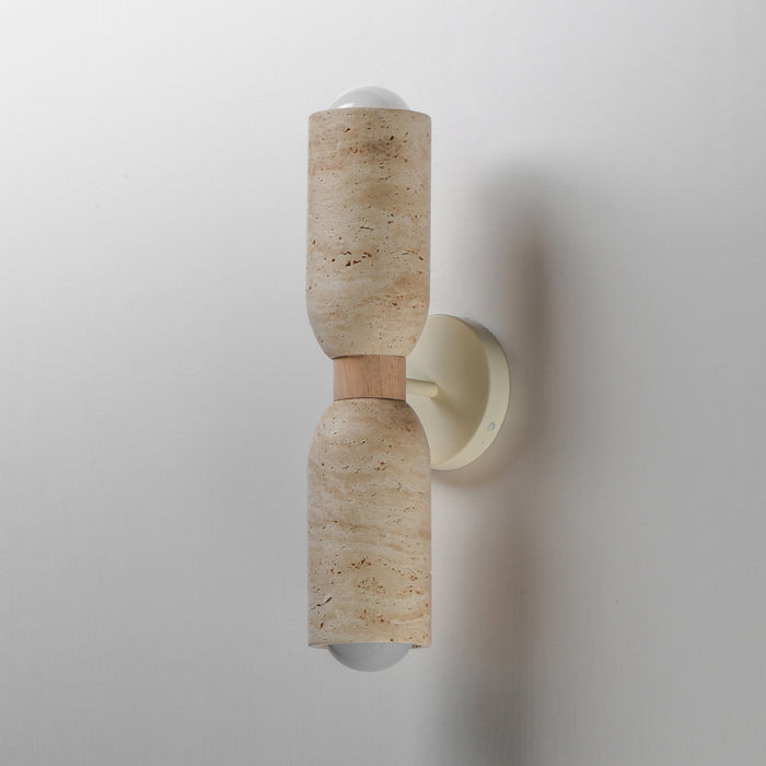 Maxim 10622 Pompeii 2-lt 20" Tall Wall Sconce - Travertine / Oyster