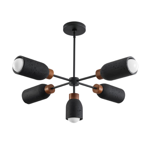 Maxim 10625 Pompeii 5-lt 37" Pendant - Lava / Black