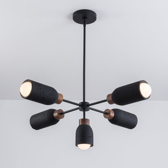 Maxim 10625 Pompeii 5-lt 37" Pendant - Lava / Black