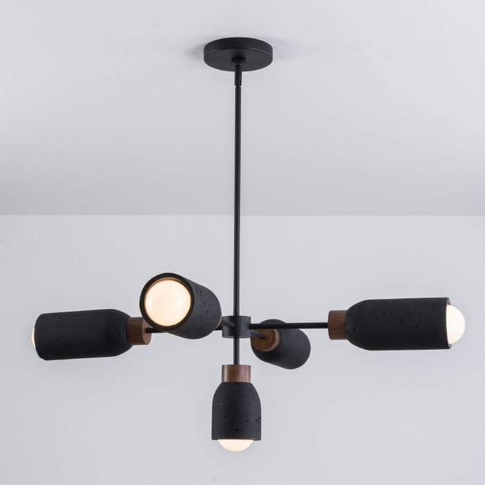 Maxim 10625 Pompeii 5-lt 37" Pendant - Lava / Black