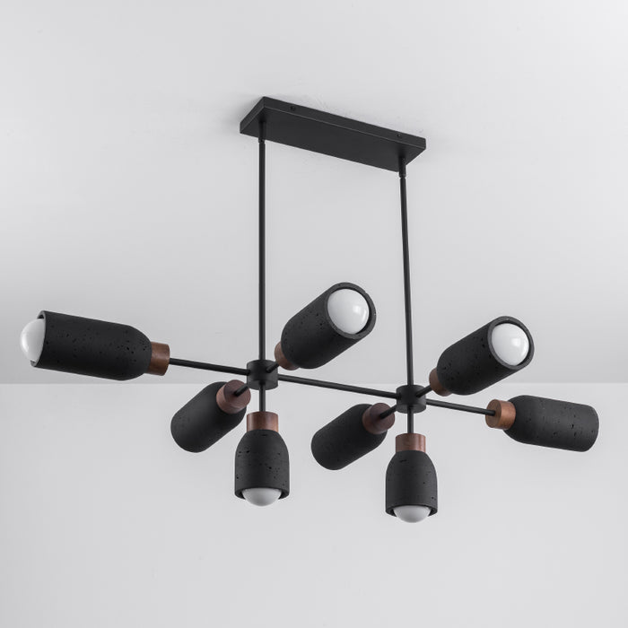 Maxim 10628 Pompeii 8-lt 50" Pendant - Lava / Black