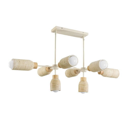 Maxim 10628 Pompeii 8-lt 50" Pendant - Travertine / Oyster