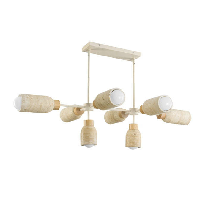 Maxim 10628 Pompeii 8-lt 50" Pendant - Travertine / Oyster