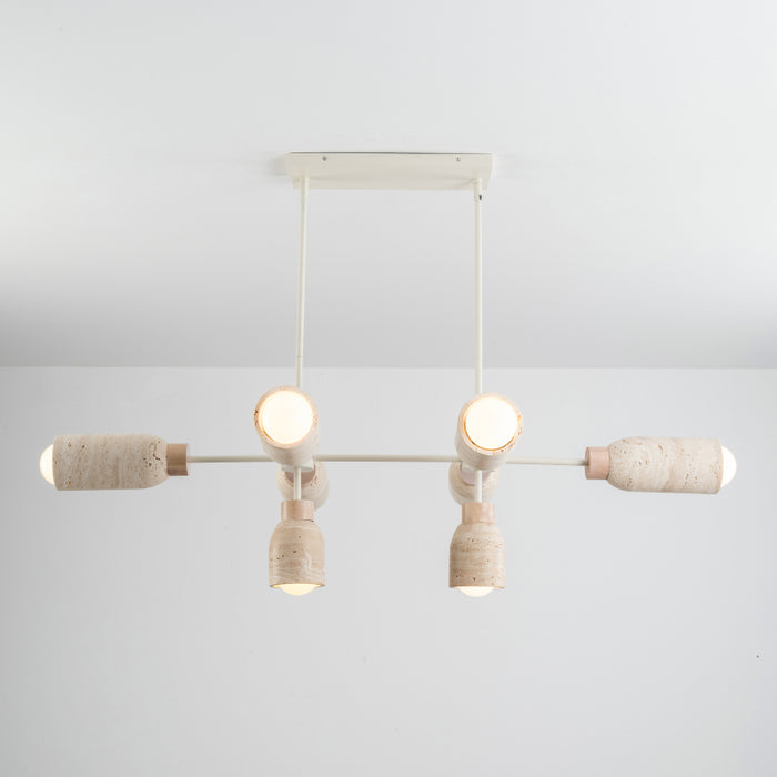 Maxim 10628 Pompeii 8-lt 50" Pendant - Travertine / Oyster