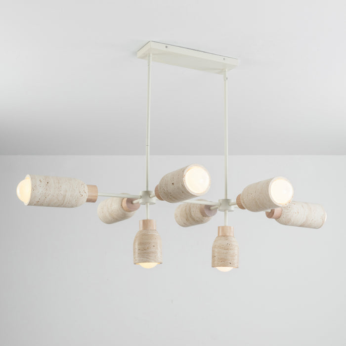 Maxim 10628 Pompeii 8-lt 50" Pendant - Travertine / Oyster
