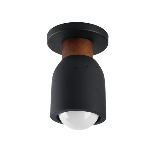 Maxim 10629 Pompeii 1-lt 5" Flush Mount - Lava / Black