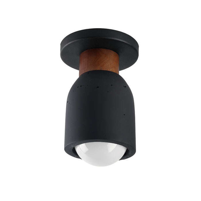 Maxim 10629 Pompeii 1-lt 5" Flush Mount - Lava / Black