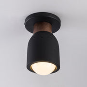 Maxim 10629 Pompeii 1-lt 5" Flush Mount - Lava / Black