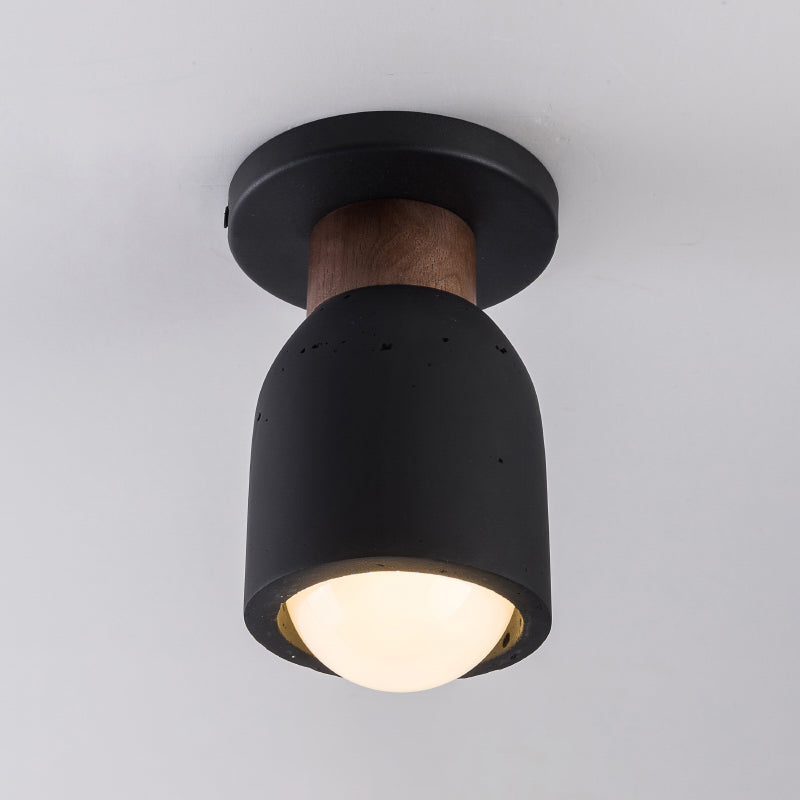 Maxim 10629 Pompeii 1-lt 5" Flush Mount - Lava / Black