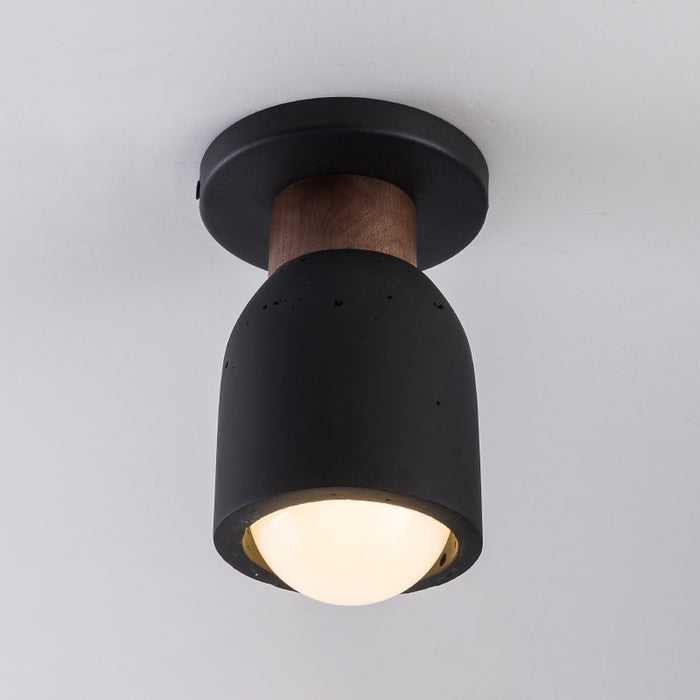 Maxim 10629 Pompeii 1-lt 5" Flush Mount - Lava / Black