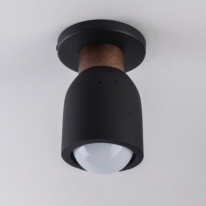 Maxim 10629 Pompeii 1-lt 5" Flush Mount - Lava / Black