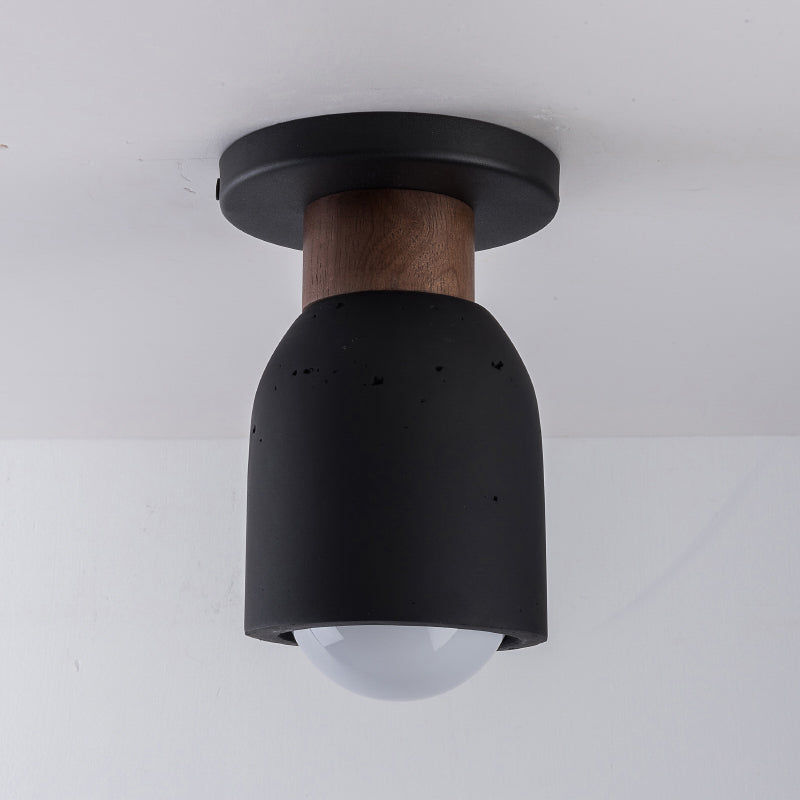Maxim 10629 Pompeii 1-lt 5" Flush Mount - Lava / Black