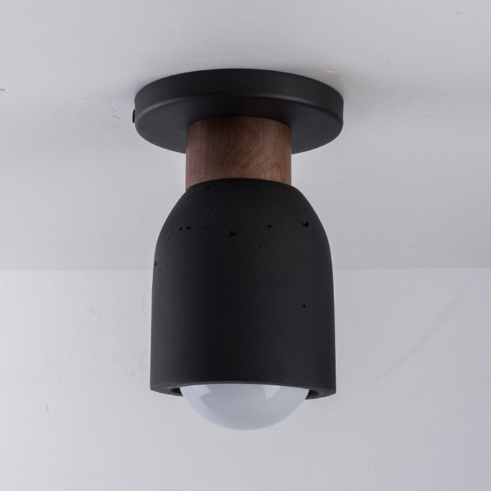 Maxim 10629 Pompeii 1-lt 5" Flush Mount - Lava / Black