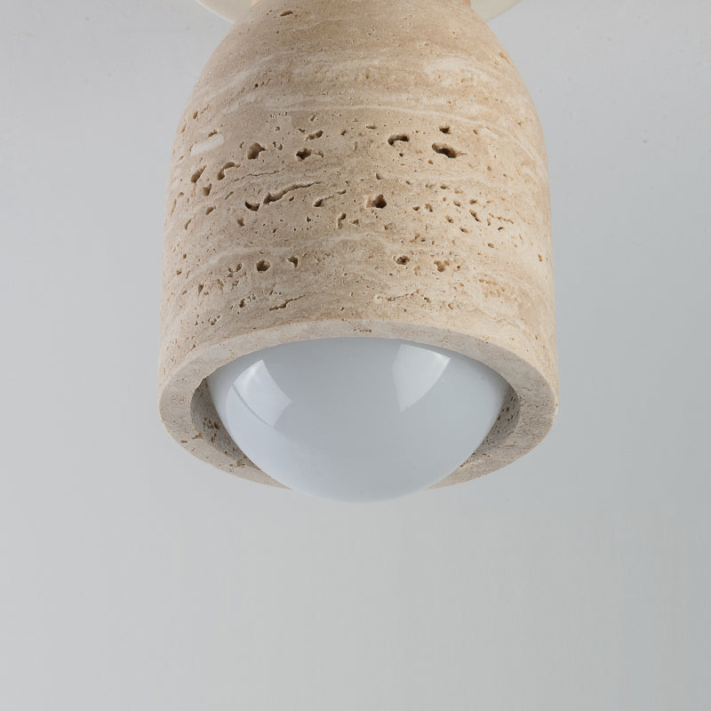 Maxim 10629 Pompeii 1-lt 5" Flush Mount - Travertine / Oyster