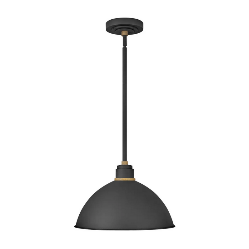 Hinkley 10685 Foundry Dome 1-lt 16" LED Outdoor Convertible Pendant Barn Light