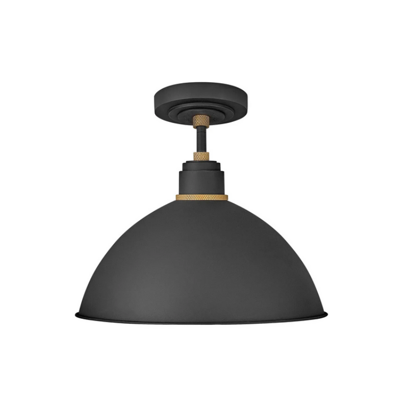 Hinkley 10685 Foundry Dome 1-lt 16" LED Outdoor Convertible Pendant Barn Light