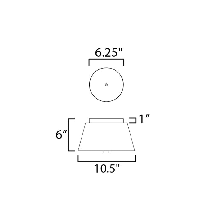 Maxim 10710 Miles 1-lt 11" LED Flush Mount
