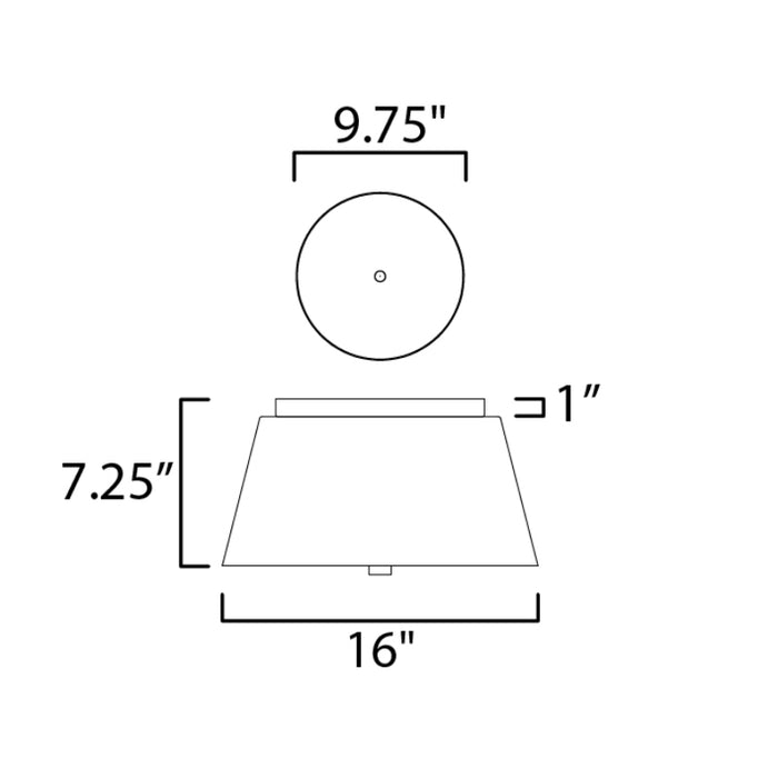 Maxim 10719 Miles 1-lt 16" LED Flush Mount