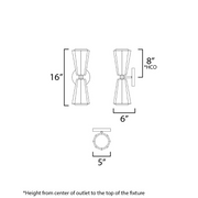 Maxim 10810 Rizzo 2-lt 16" Tall Wall Sconce