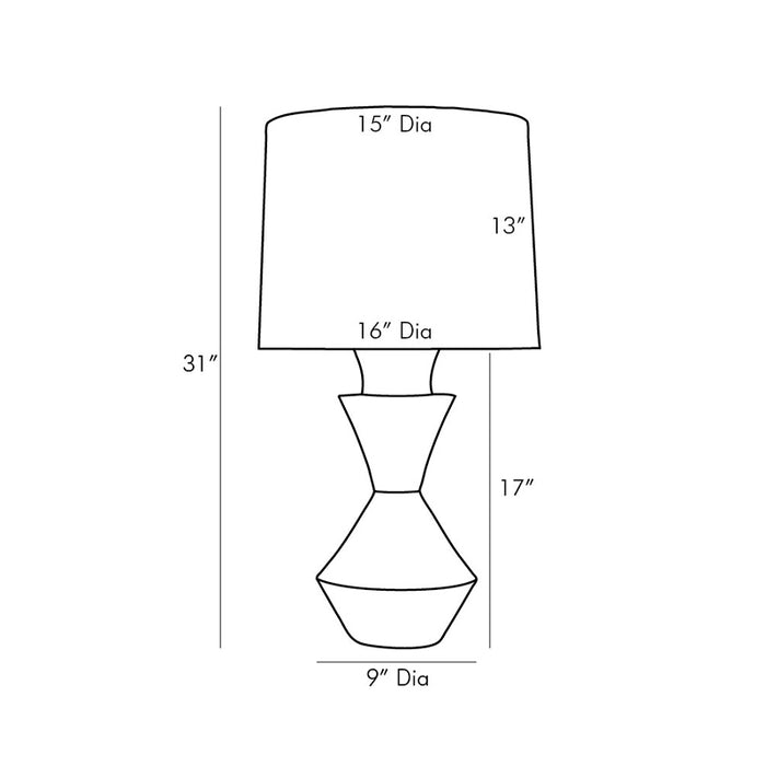 Arteriors 11059 Dottie 1-lt 31" Tall Table Lamp
