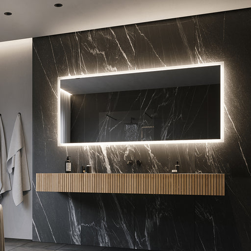 Paris Mirror Rectangle 70" x 32" LED Backlit Mirror, 3CCT Selectable