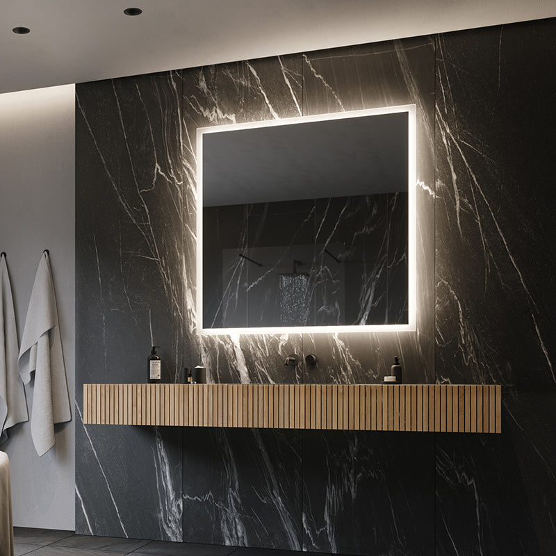 Paris Mirror Rectangle 42" x 42" LED Backlit Mirror, 3CCT Selectable