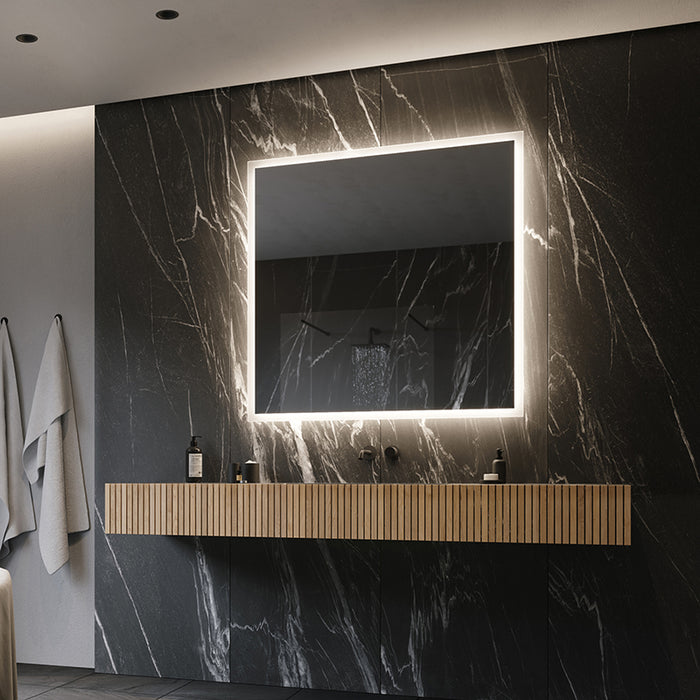 Paris Mirror Rectangle 42" x 42" LED Backlit Mirror, 3CCT Selectable