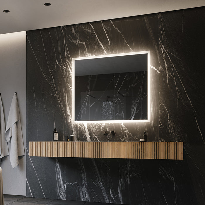 Paris Mirror Rectangle 40" x 36" LED Backlit Mirror, 3CCT Selectable