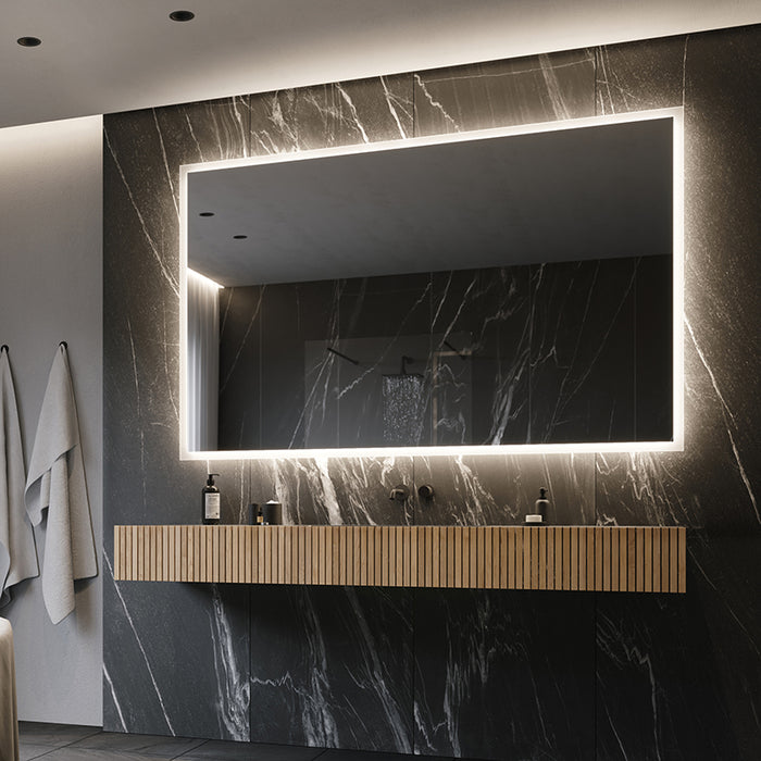 Paris Mirror Rectangle 70" x 45" LED Backlit Mirror, 3CCT Selectable