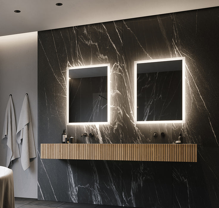 Paris Mirror Rectangle 24" x 32" LED Backlit Mirror, 3CCT Selectable