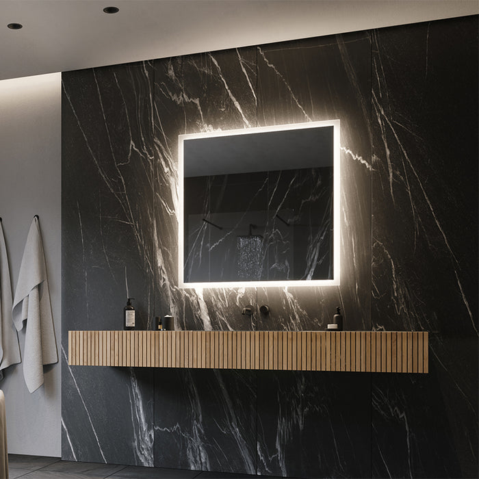 Paris Mirror Rectangle 36" x 36" LED Backlit Mirror, 3CCT Selectable