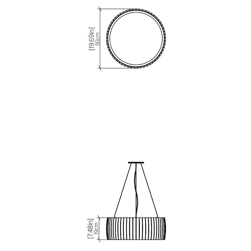 Accord 1110 Barril 3-lt 20" LED Pendant