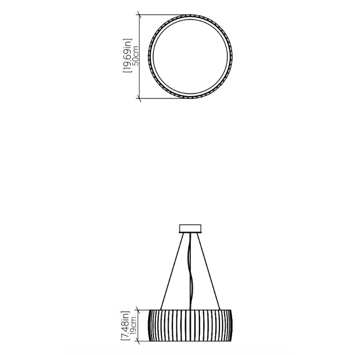 Accord 1110 Barril 1-lt 20" LED Pendant