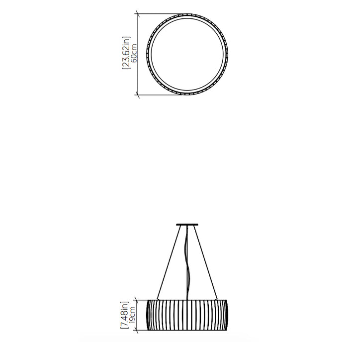 Accord 1111 Barril 3-lt 24" LED Pendant
