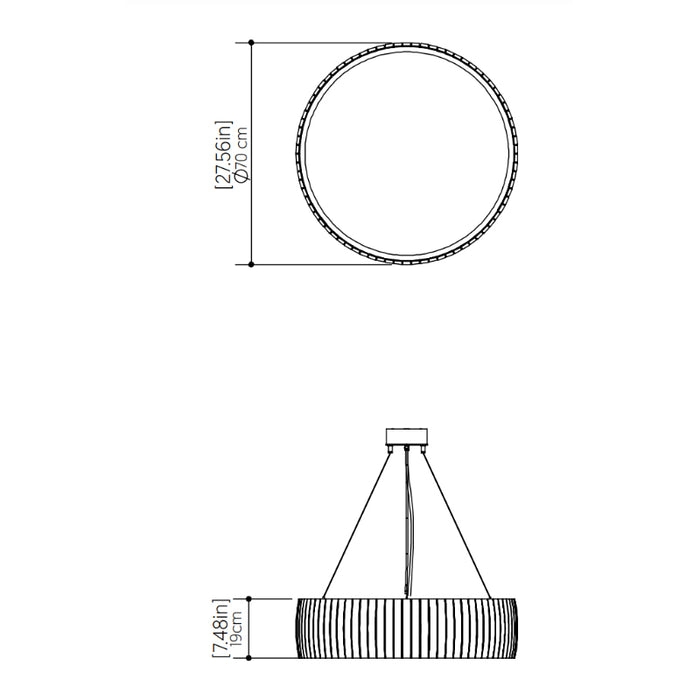 Accord 1112 Barril 1-lt 28" LED Pendant